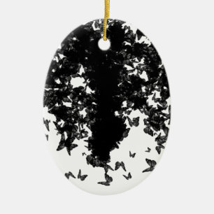 yaie black swallowtail butterfly ceramic ornament