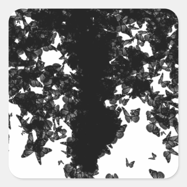 yaie black swallowtail butterfly square sticker (Front)