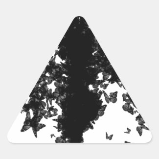 yaie black swallowtail butterfly triangle sticker