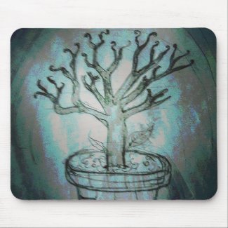 Yaie dead bonsai tree drawing mouse pad