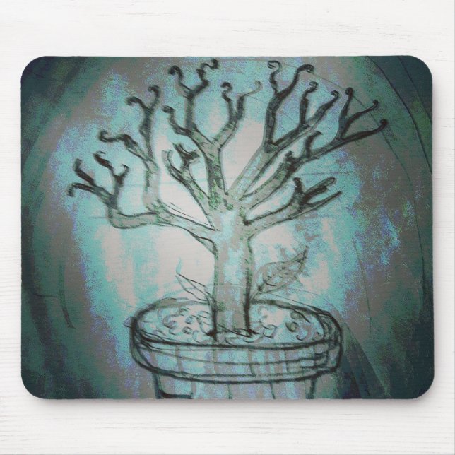 Yaie dead bonsai tree drawing mouse pad (Front)