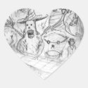 yaie monster manga anime heart sticker