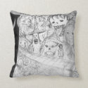 yaie monster manga anime metal ornament throw pillow