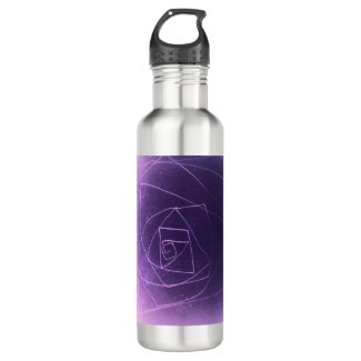 Yaie purple abstract art spiritual color stainless steel water bottle