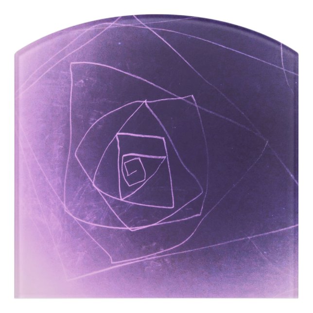 Yaie purple abstract spiritual color magnet door sign (Contour Front)