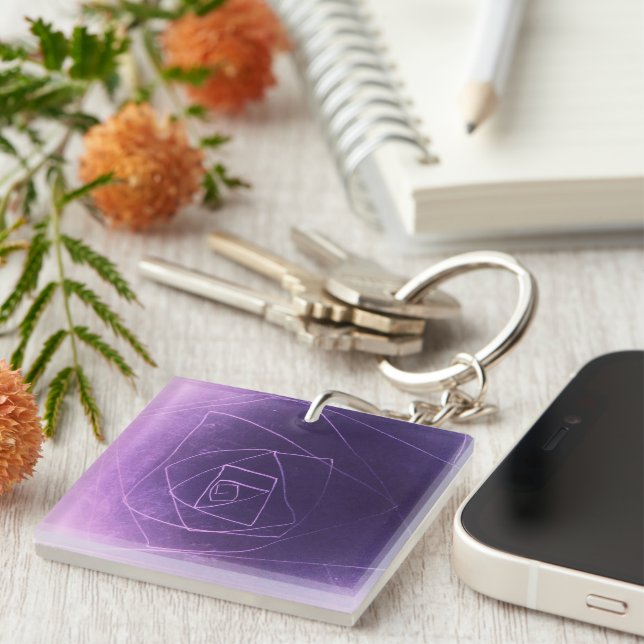 Yaie purple spiritual color keychain (Front Right)