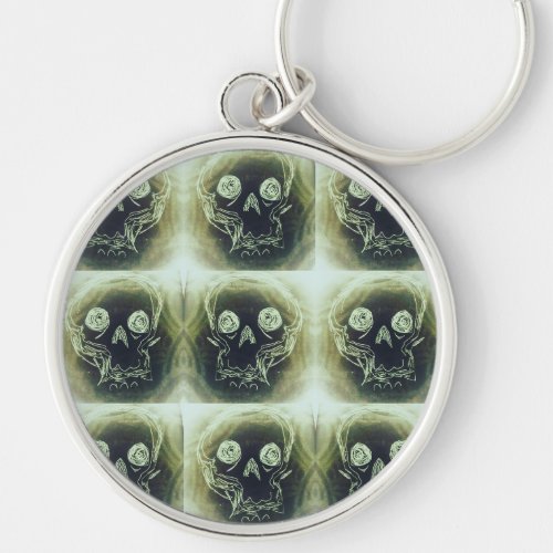 yaie Skull skeleton goth emo satan 666 Keychain