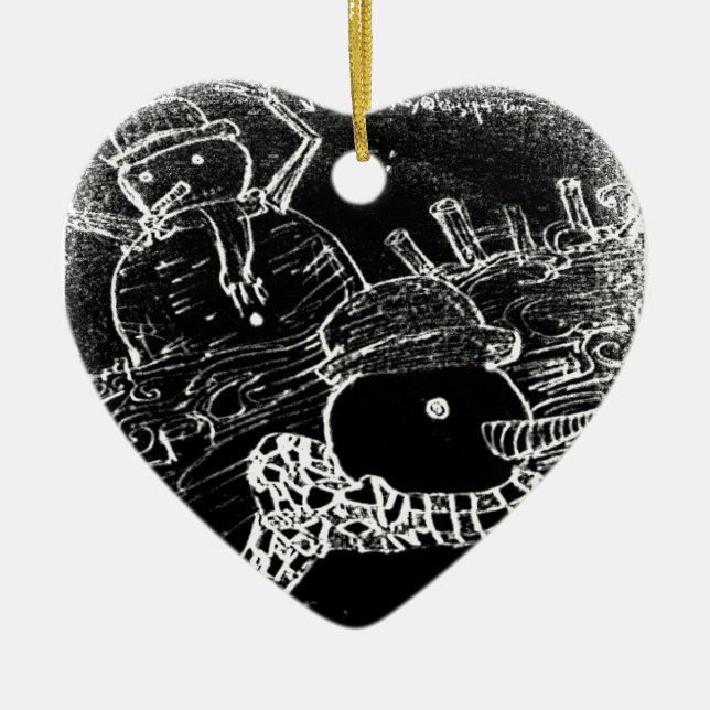 yaie  snow  guardian ceramic ornament (Front)