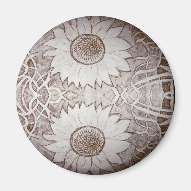 yaie sunflower in every house and yaei home magnet (Front)