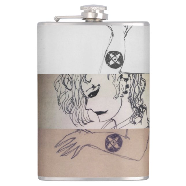 yaie symbol to change this world manga anime  flask (Front)