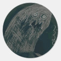 yaie worm drawing and your soul grow dark classic round sticker
