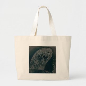 yaie worm drawing and your soul grow dark large tote bag