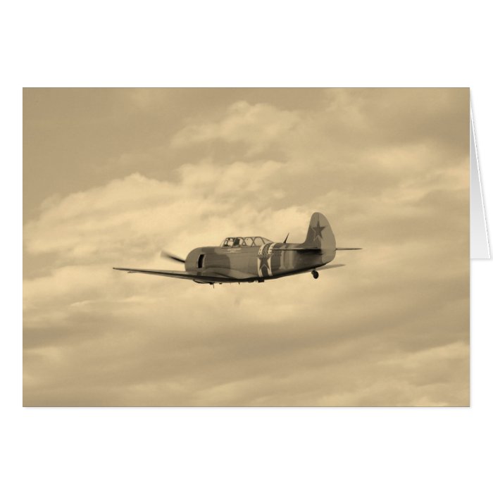 Yak 11 In Flight Greeting Cards