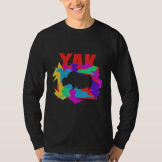 Yak Animal Mosaik Puzzle T-Shirt