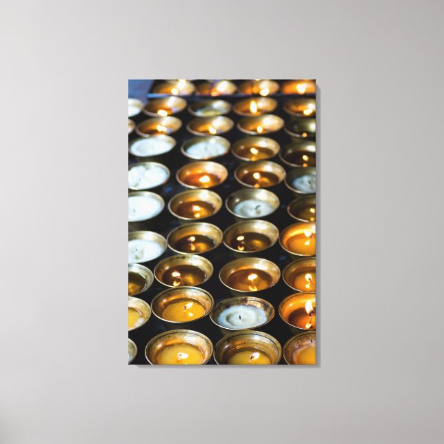 Yak Butter Candles Canvas Print (Front)