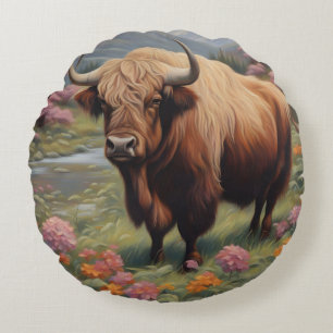 Yak Round Pillow
