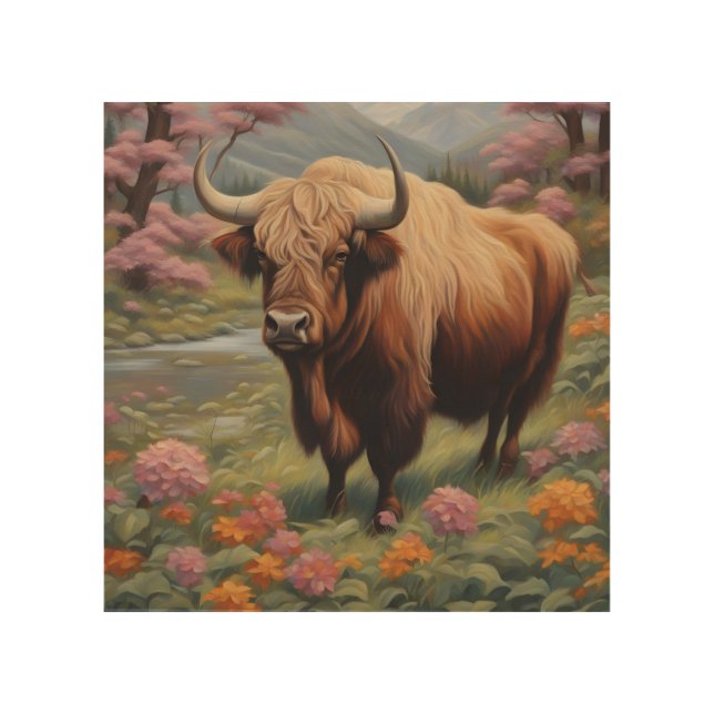 Yak Wood Wall Art (Front)