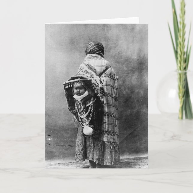 Yakama Native American Mother and Child Card (Front)