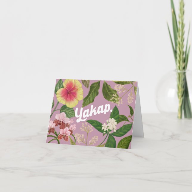 "Yakap" (Hug) Philippine Flowers Card (Front)