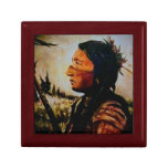 &quot;Yakima Brave&quot; Wooden Jewelry Keepsake Box