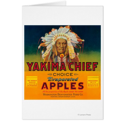 Yakima Chief Apple Label - Yakima, WA Cards (Front)