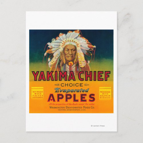 Yakima Chief Apple Label _ Yakima WA Postcard
