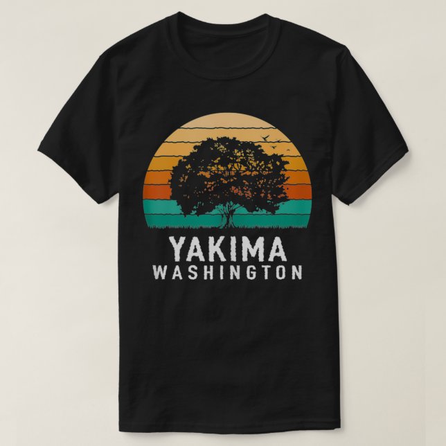 Yakima Vintage Sunset Washington Souvenir  T-Shirt (Design Front)
