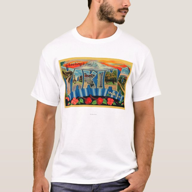 Yakima, Washington - Large Letter Scenes 2 T-Shirt (Front)
