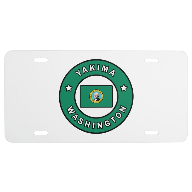 Yakima Washington License Plate (Front)