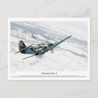 Yakovlev Yak-3 Postcard