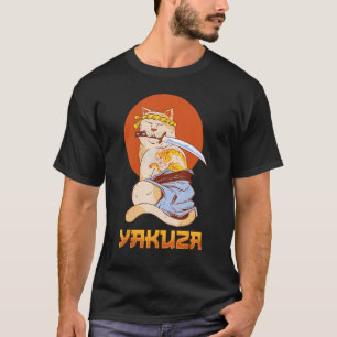 Yakuza Cat Japanese Samurai Sword Katana Japan Tig T-Shirt