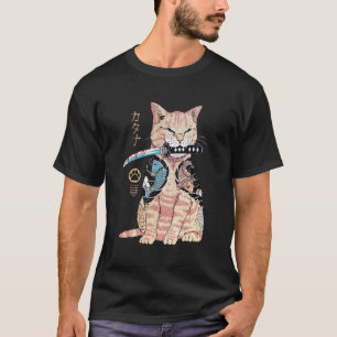 Yakuza Cat Japanese Tattoo Sword I Do What I Want  T-Shirt
