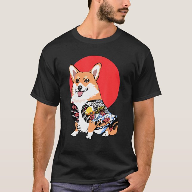 Yakuza Corgi T-Shirt (Front)