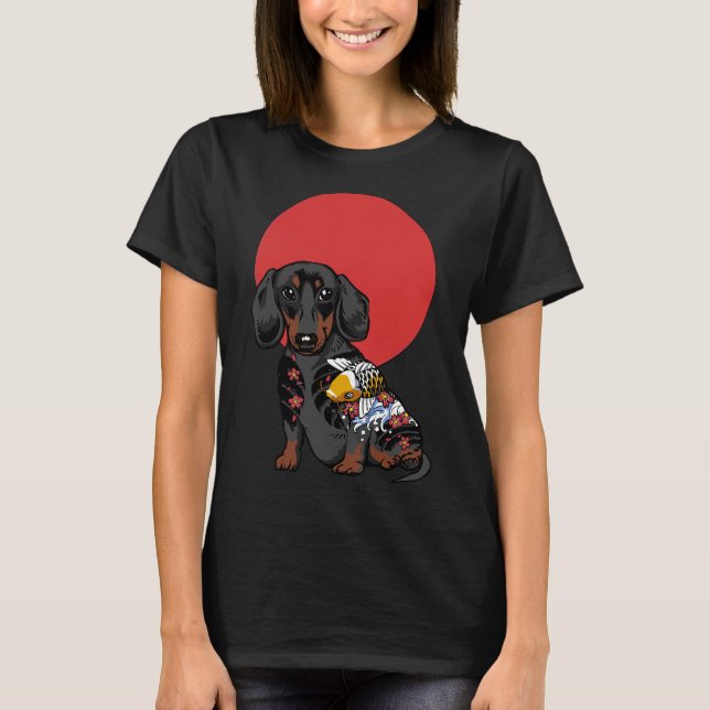 Yakuza Dachshund T-Shirt (Front)