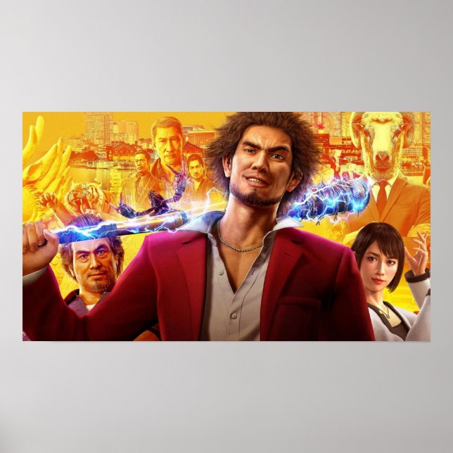 Yakuza Like A Dragon Gaming Art Poster (Front)