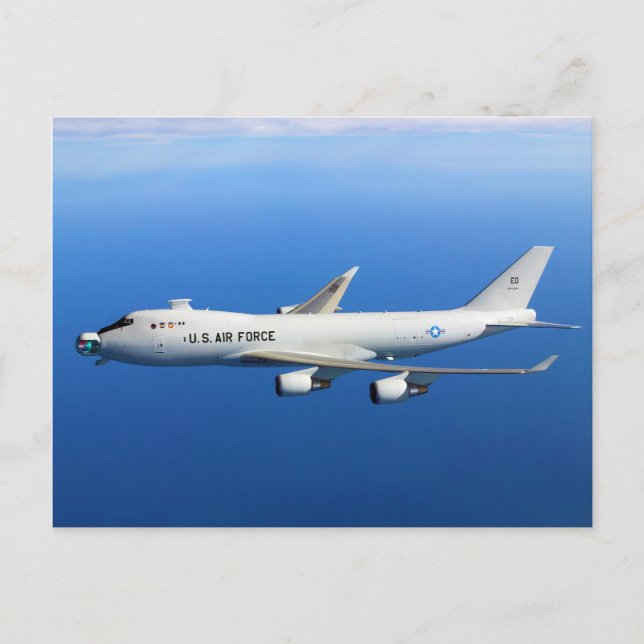YAL-1A Airborne Laser Aircraft in flight Postcard (Front)