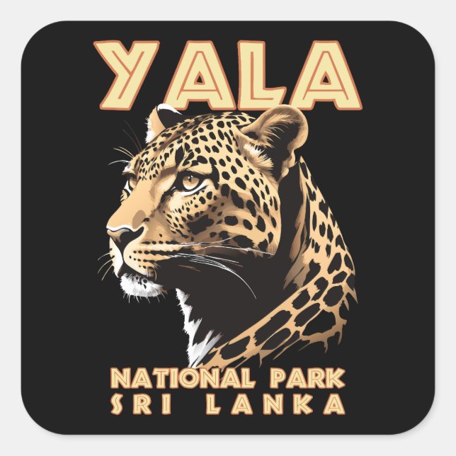 Yala National Park - Sri Lanka Leopard Square Sticker (Front)