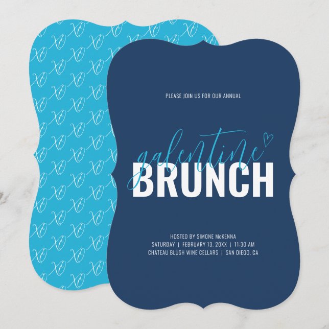 Yale Blue and Azure Event Celebration Invitation (Front/Back)