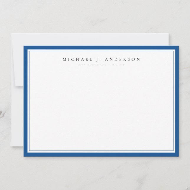 Yale Blue Professional Correspondence  Note Card (Front)