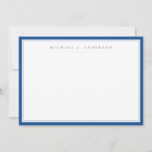 Yale Blue Professional Correspondence  Note Card