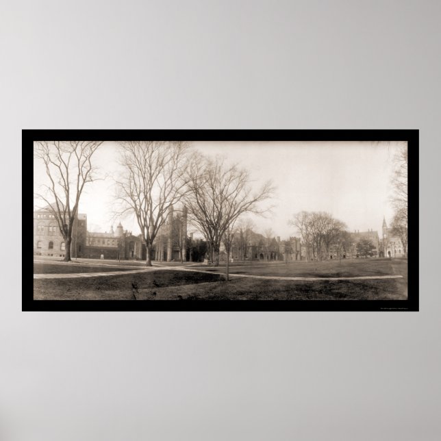Yale Campus Birdseye Photo 1902 Poster (Front)