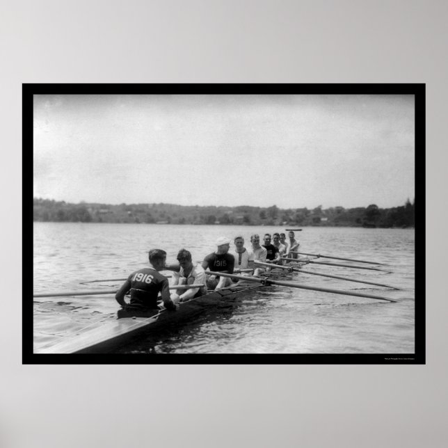 Yale Rowing Racing Shell 1915 Poster (Front)