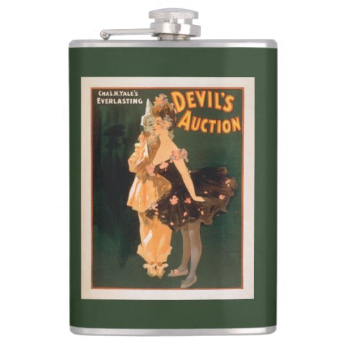 Yales Everlasting Devils Auction Play Hip Flask