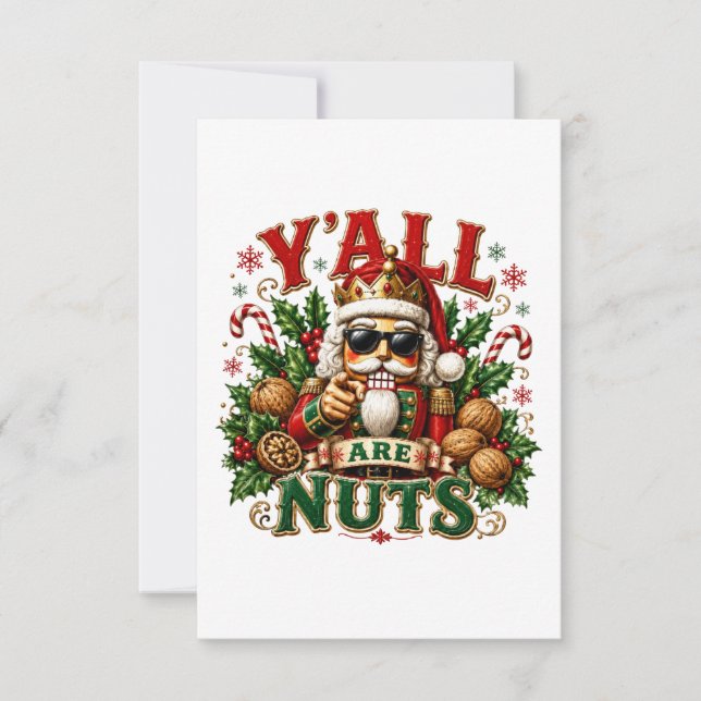 Y'ALL ARE NUTS NOTE CARD (Front)