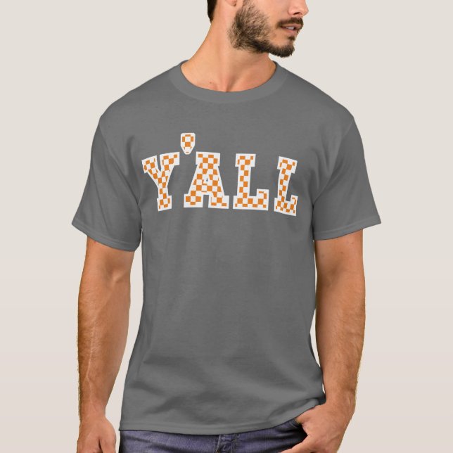 Y'ALL Collegiate Collection Checkerboard T-Shirt (Front)