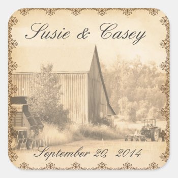 Y'all Come Wedding Favors Id651 Square Sticker by iiphotoArt at Zazzle