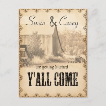 Y'all Come Wedding Invitation Id651 by iiphotoArt at Zazzle