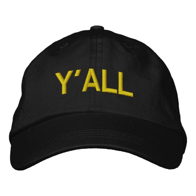 Y'ALL EMBROIDERED BASEBALL CAP (Front)