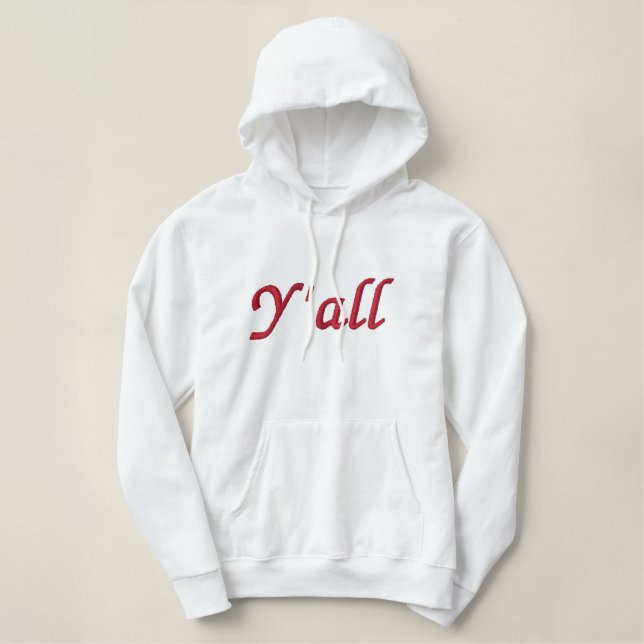 Y'all Embroidered Hoodie (Design Front)