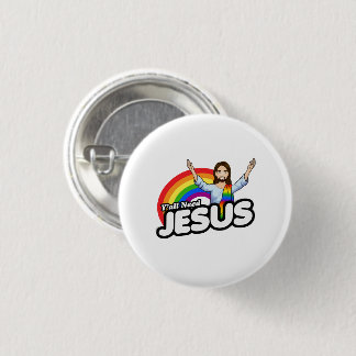 Yall need Jesus - Rainbow Jesus Button